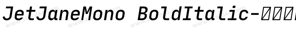 JetJaneMono BoldItalic字体转换